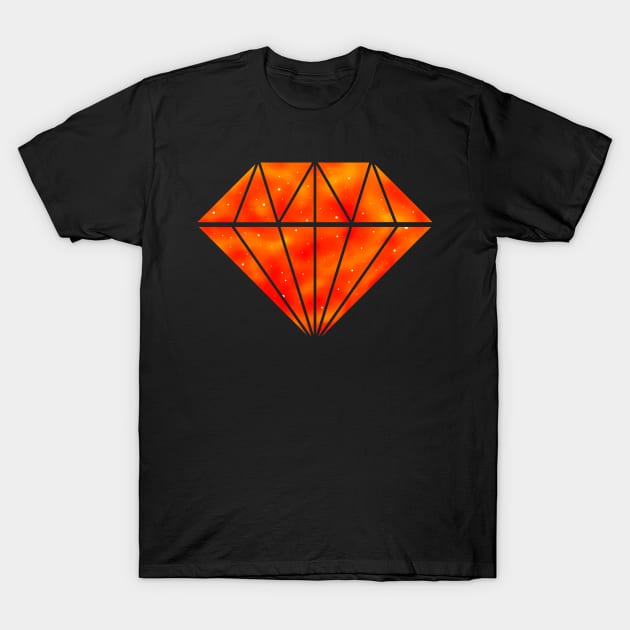 Fiery Diamond T-Shirt by TotalGeekage